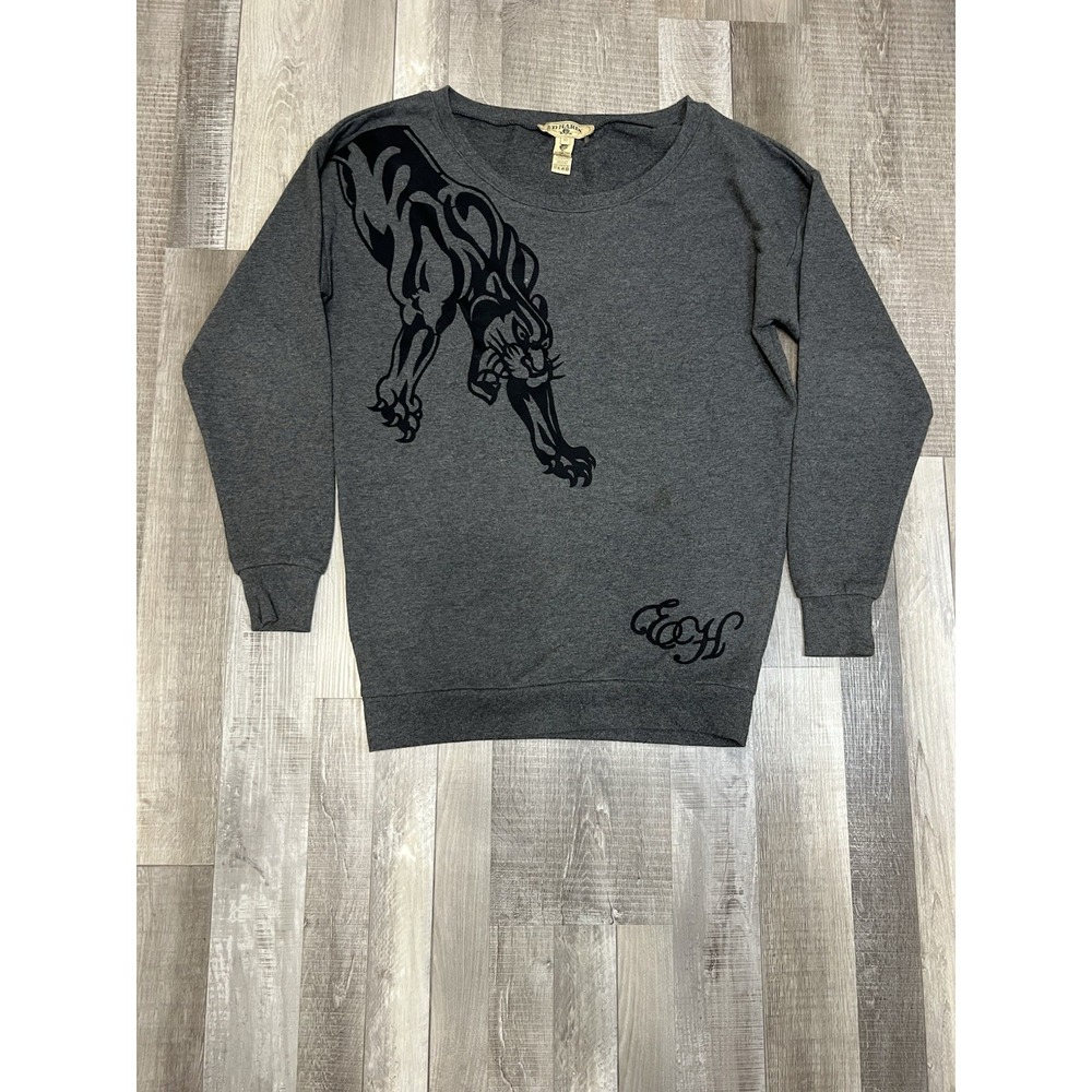 Ed‎ Hardy by Christian Audigier womens size XS with Large Tiger pullover Sweater
